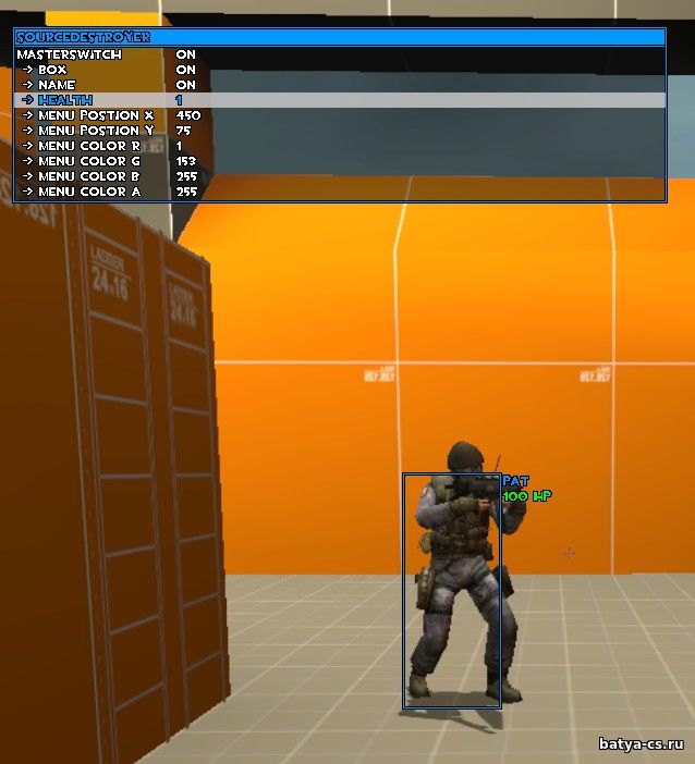 Чит Wallhack ESP для CSS v90 (Source Destroyer)